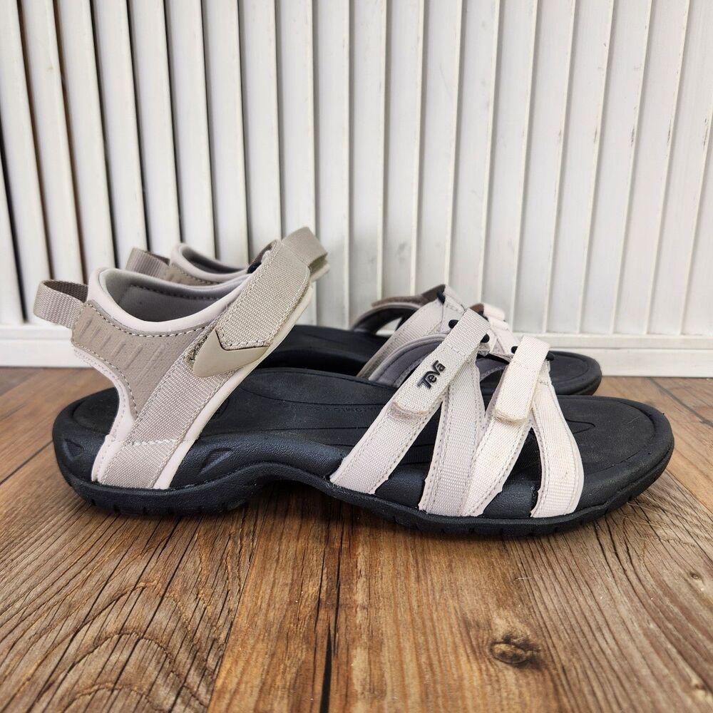 Teva Tirra Sport Sandals Women's 8 Birch Black Casual Strappy Hiking Shoes 4266